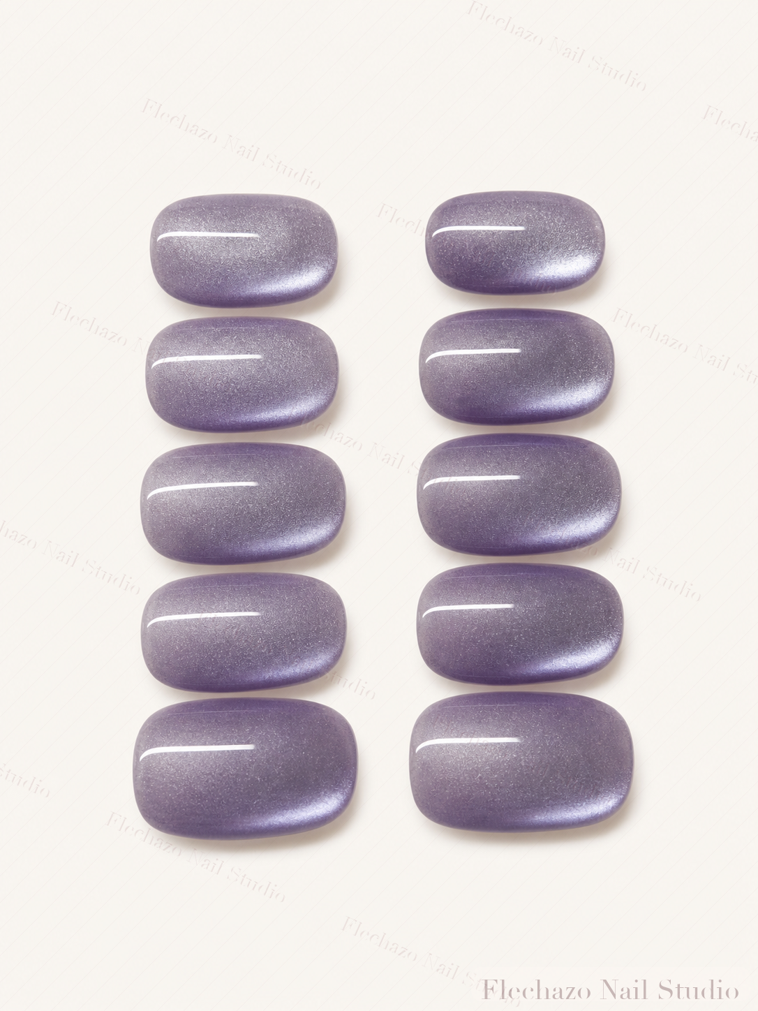 Smooth Cat Eye Gel Softly Press-On Nails handmade press-on nail set, product view